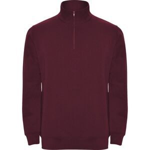 Roly Mens Aneto Quarter Zip Sweatshirt / Garnet